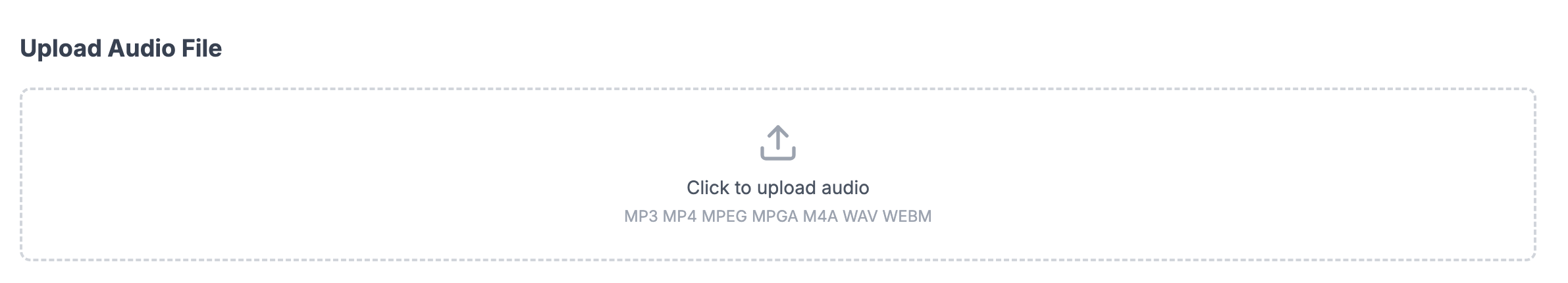 QuickLRC Audio LRC Generator Upload Interface