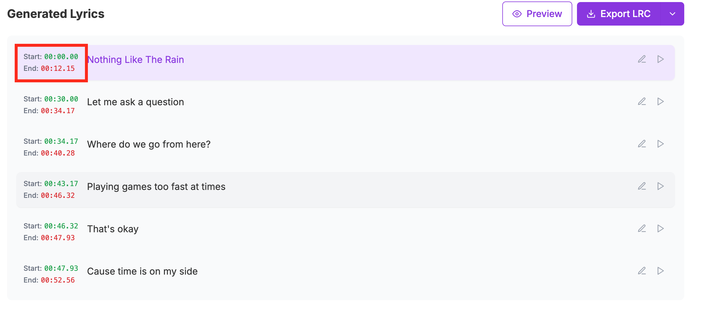 Updated timestamps showing in the main editor